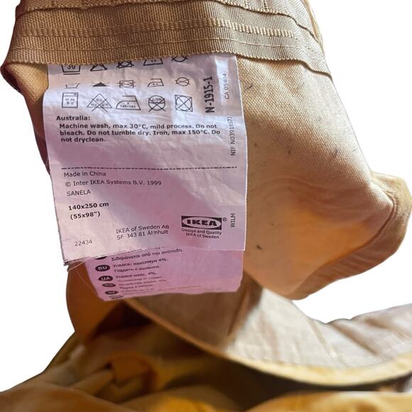 2 Panels IKEA Sanela Curtain Panel 55x98 Golden Yellow Gold Velvet - Picture 4 of 5